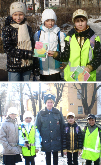 15:15 «Дорожный патруль» вышел на улицы города Шумерли с целью проведения акции «Безопасное движение»